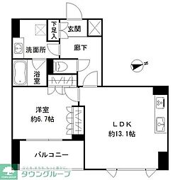 アーバンスタイル立川 1LDKの間取図画像