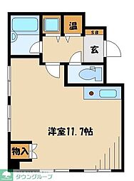 アークペット ワンルームの間取図画像