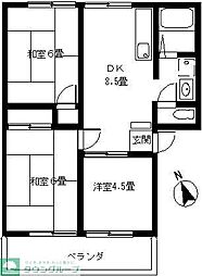 マンションエクセル第2 3DKの間取図画像