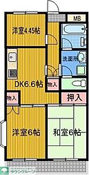 エクセル富士見 3DKの間取図画像