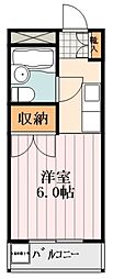 ルミネ奈賀 1Kの間取図画像