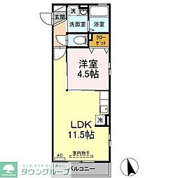 セゾントレビナ 1LDKの間取図画像