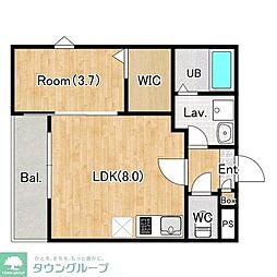 (仮称)ジーメゾン福生加美平グラシア 1LDKの間取図画像