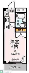 ハピラス武蔵藤沢 ワンルームの間取図画像