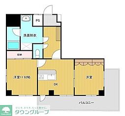 あらやしきビル 2DKの間取図画像