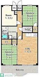 グランデールA1 3LDKの間取図画像