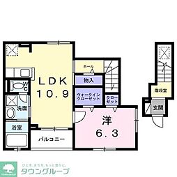 ソルジェンテ 1LDKの間取図画像