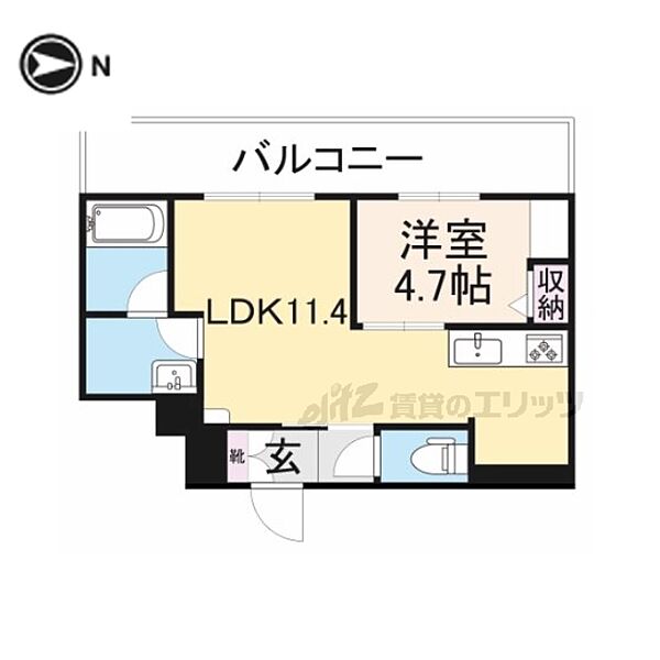 シャーメゾンＣｏｚｙＦｏｒｅｓｔ 302｜大阪府枚方市北中振3丁目(賃貸マンション1LDK・3階・39.28㎡)の写真 その2