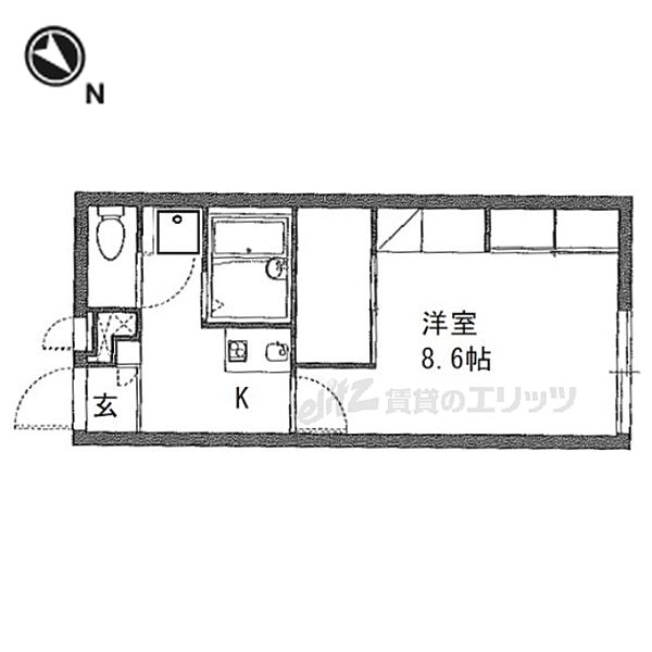 大阪府枚方市東中振2丁目(賃貸アパート1K・2階・23.18㎡)の写真 その2