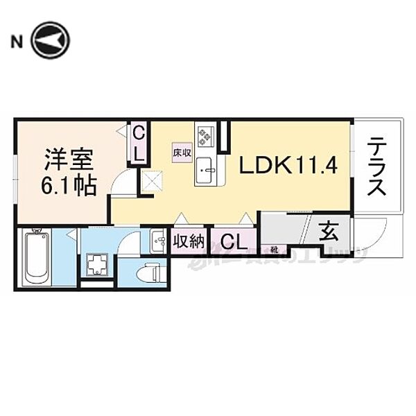 ガーデンヒルズＭ 103｜奈良県大和高田市大字市場(賃貸アパート1LDK・1階・44.22㎡)の写真 その2