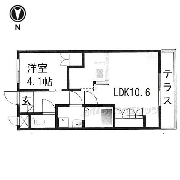 奈良県大和高田市東中1丁目(賃貸アパート1LDK・1階・36.00㎡)の写真 その2