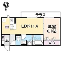 楓　A棟 A103 ｜ 奈良県奈良市大森町（賃貸アパート1LDK・1階・43.94㎡） その2