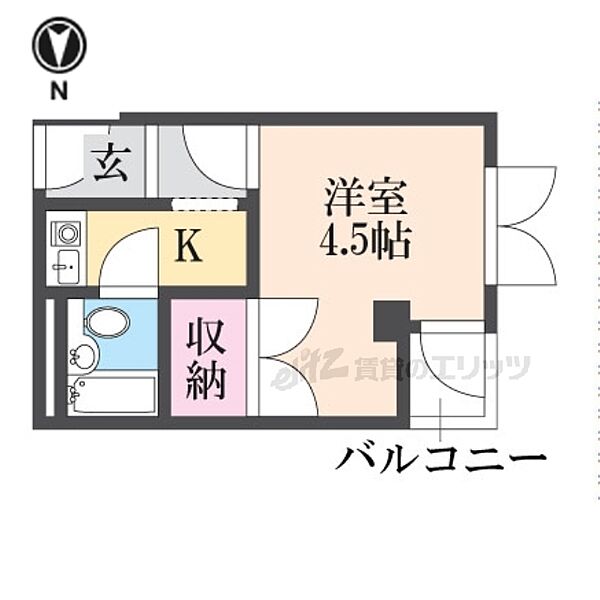 メゾンヒグチ 403｜奈良県大和郡山市筒井町(賃貸マンション1K・4階・16.70㎡)の写真 その2