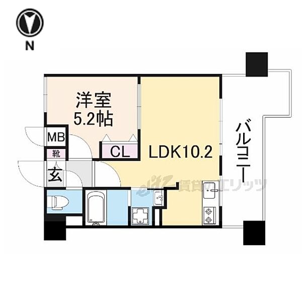 Ｍ’プラザ香里六番館 302｜大阪府寝屋川市日新町(賃貸マンション1LDK・3階・34.50㎡)の写真 その2