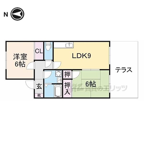 ジェニュインハウス・イースト 103｜大阪府枚方市大峰元町1丁目(賃貸マンション2DK・1階・53.13㎡)の写真 その2