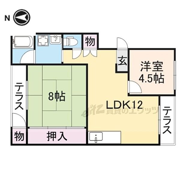 奈良県橿原市内膳町3丁目(賃貸マンション2LDK・1階・55.74㎡)の写真 その2