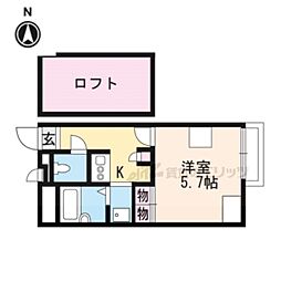レオパレススナッグビラ 1Kの間取図画像