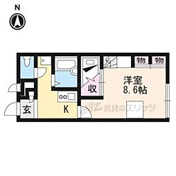 レオパレスサクセス 1Kの間取図画像