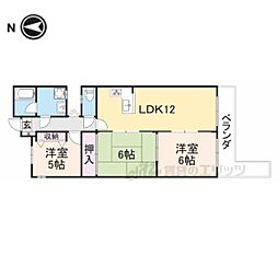 プレジール学園前 2階3LDKの間取り