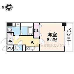 ネオレジデンス 1Kの間取図画像