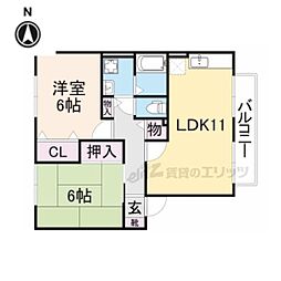 シャルマン・エフ 2LDKの間取図画像