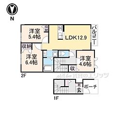 ソルジェンテ 3LDKの間取図画像