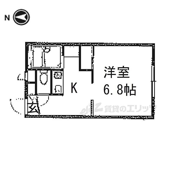 大阪府枚方市松丘町(賃貸アパート1K・2階・23.18㎡)の写真 その2