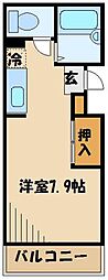 エムティーフラット ワンルームの間取図画像