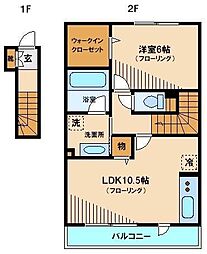 サンボナール錦 1LDKの間取図画像