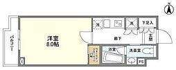 コンフォリア桜上水 1Kの間取図画像