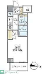ParkSphere中野富士見町 1Kの間取図画像