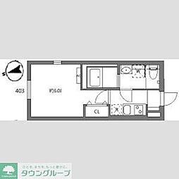 セレヌコート新江古田 1Kの間取図画像