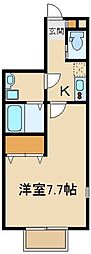 キャメル東村山 1Kの間取図画像