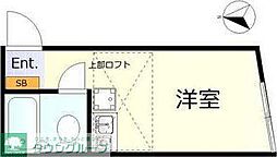 ペアパレス方南町 ワンルームの間取図画像