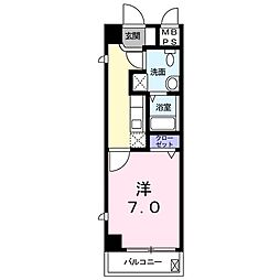 エルリバー 1DKの間取図画像