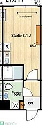 M's高円寺南5 ワンルームの間取図画像