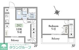 アーベインテラス高円寺 1LDKの間取図画像