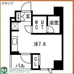 スパシエ新高円寺 ワンルームの間取図画像