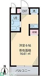 パークハイム中野 ワンルームの間取図画像