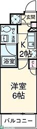 グラントゥルース練馬3 1Kの間取図画像