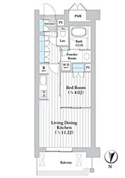 アビティグランデ砧 1LDKの間取図画像