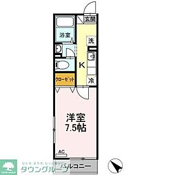グランシューズ世田谷 1Kの間取図画像