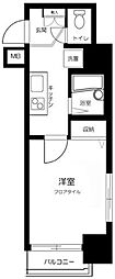 菱和パレス高井戸 1Kの間取図画像