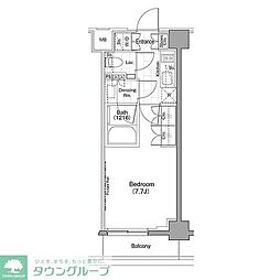 ザ・パークハビオ新宿 1Kの間取図画像