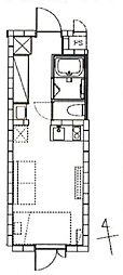 DECORBLOCCO高円寺北 ワンルームの間取図画像