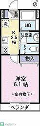 クレセント西新宿 1Kの間取図画像