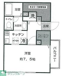 ベリエ光が丘 1Kの間取図画像