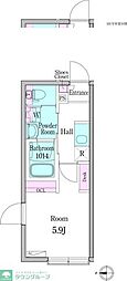 デュオメゾン高円寺 1Kの間取図画像