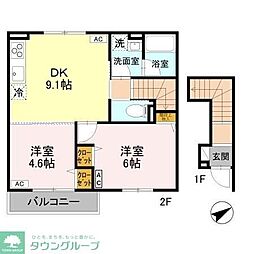 Pronghorn 2DKの間取図画像