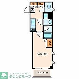 アルモニー渋谷 1Kの間取図画像
